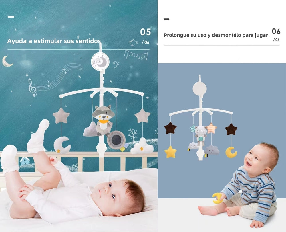 Móvil Musical 360° Con Caja Lubabycas Buho