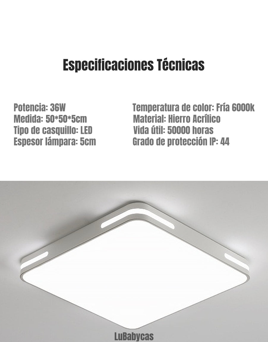Lámpara de Techo Led 50x50CM 36W By LuBabycas