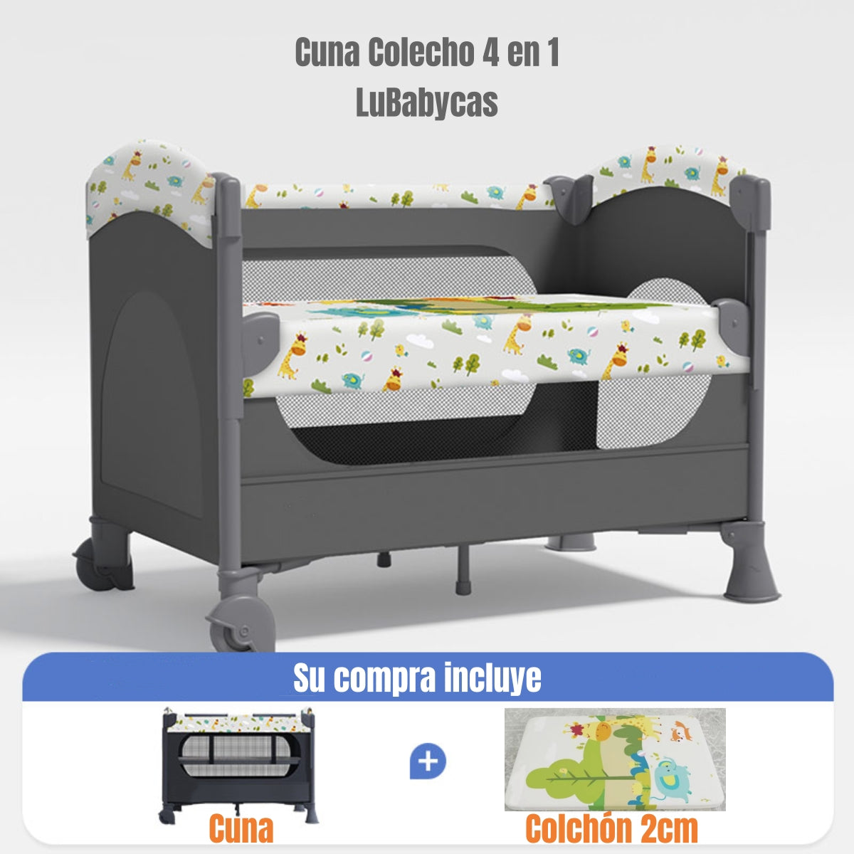 Cuna Colecho Corral 3 En 1 Lubabycas León