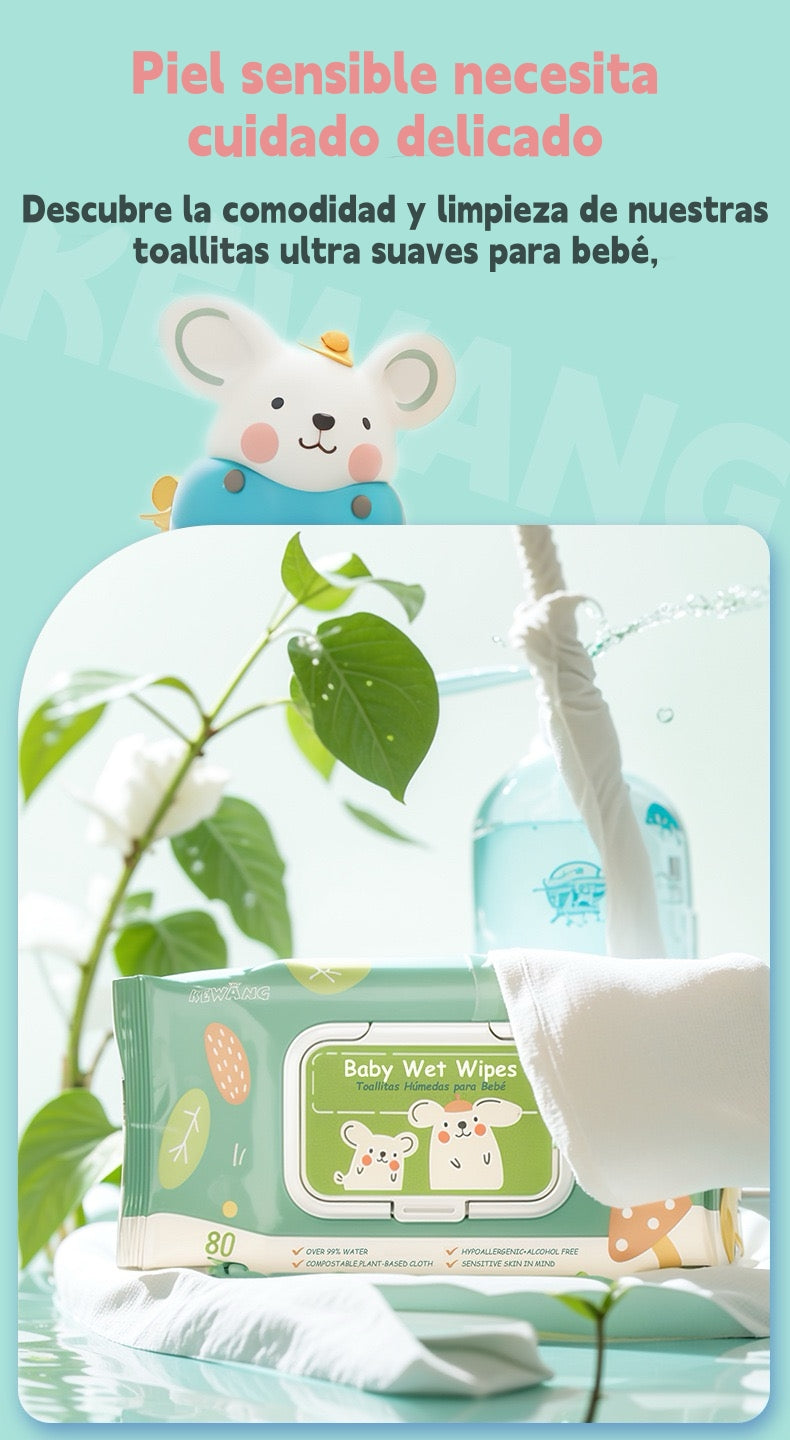 Toallitas Húmedas Con Tapa Pack 2x80 Unidades LuBabycas
