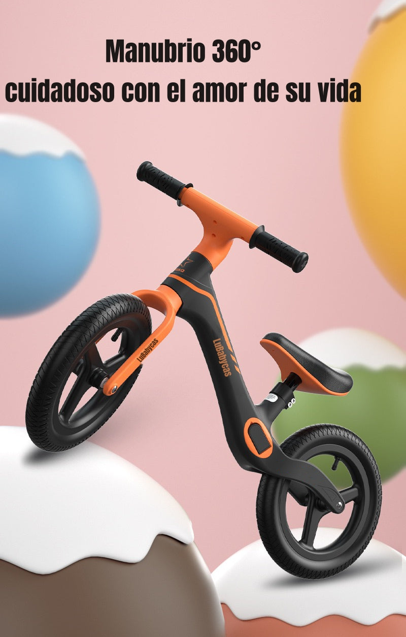 Bicicleta de Equilibrio 2-6 Años Aro 12 LuBabycas Naranja