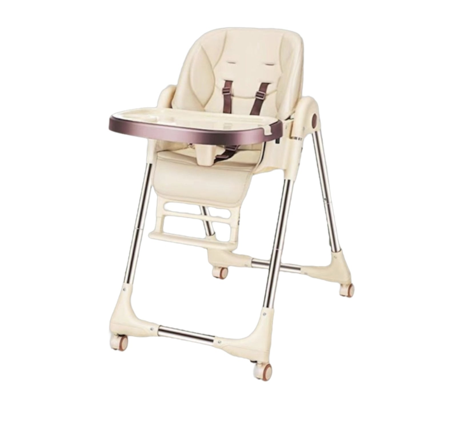 Silla De Comer Multiposiciones Plegable Dorada Lubabycas