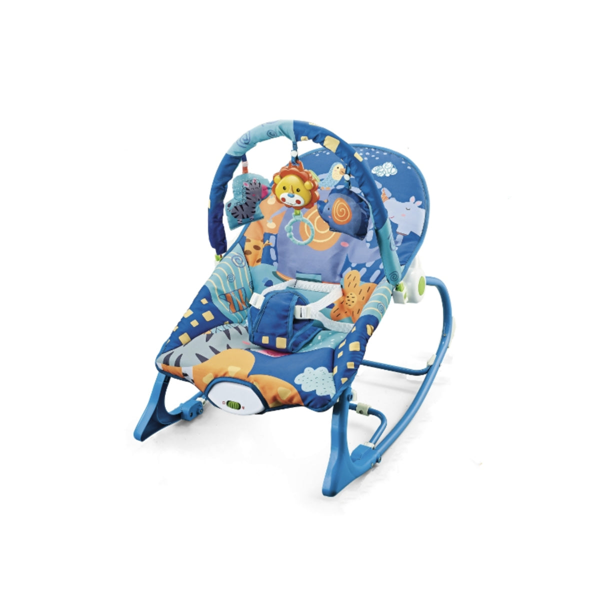 Silla Nido Mecedora Con Vibración y Melodía Azul LuBabycas