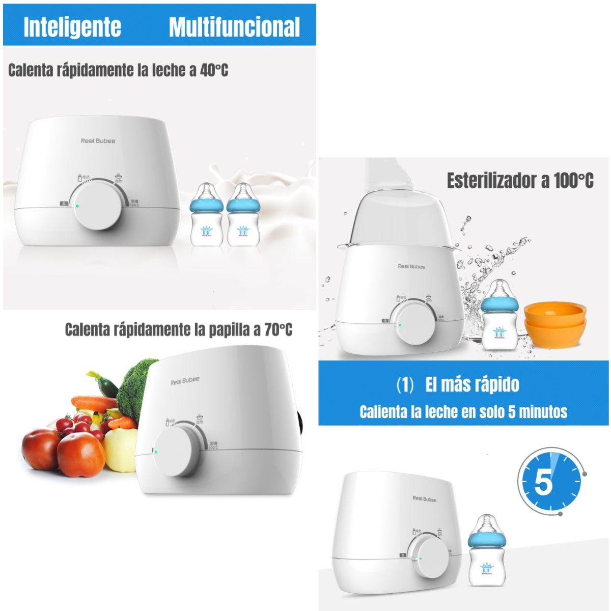 Calentador de Mamaderas Doble 3 En 1 By LuBabycas