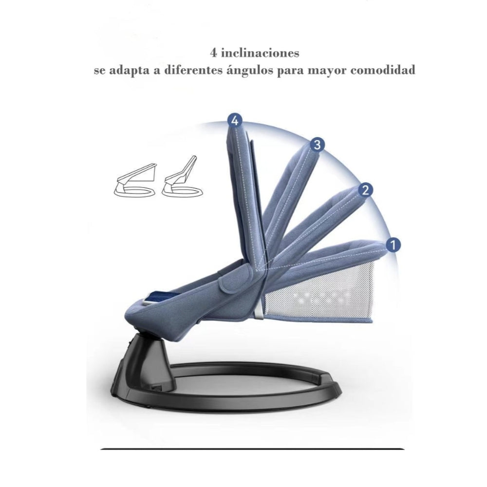 Mecedora Eléctrica Reclinable Bluetooth Lubabycas Rosada