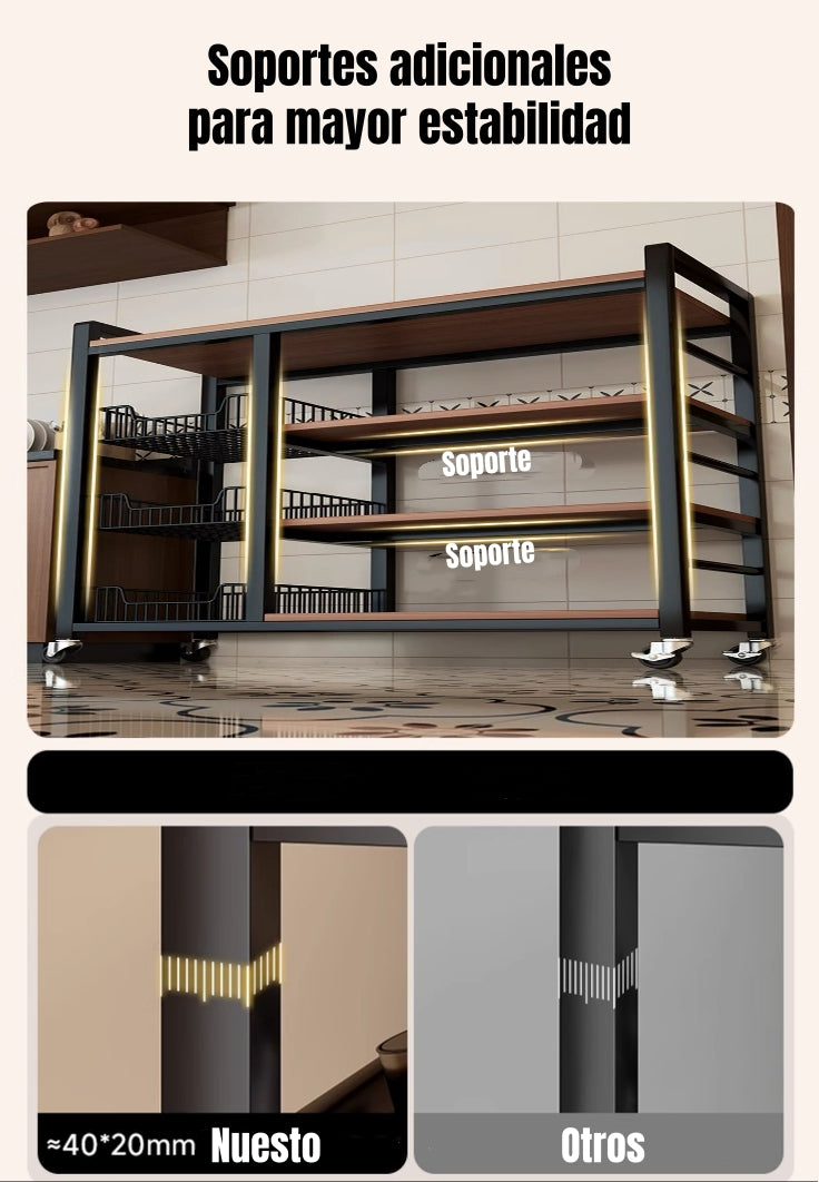 Estantes Organizador Repisa Cocina 4 Niveles 80cm