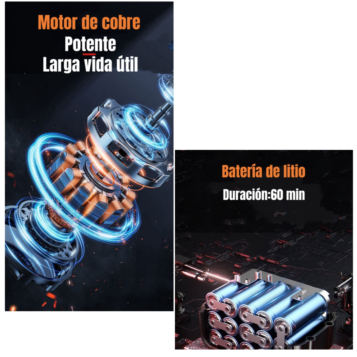 Kit Llave De Impacto Inalámbrica Taladro Pistola 2 Baterías