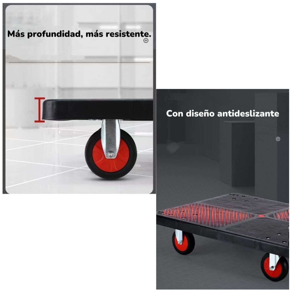 Carro De Carga Plegable Plataforma 500KG 90x60cm LuBabycas