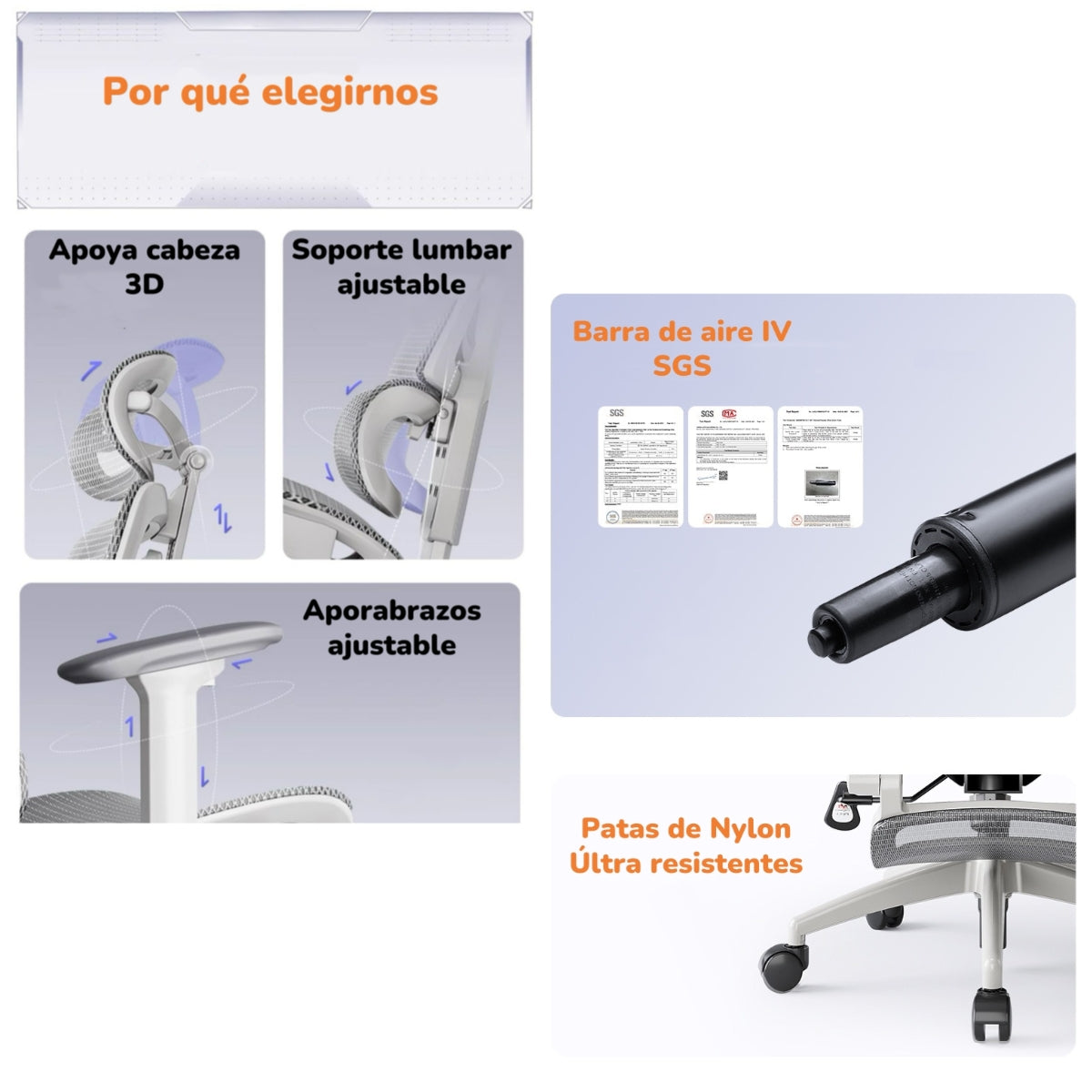 Silla De Escritorio Reclinable Reposapies Q9 By LuBabycas