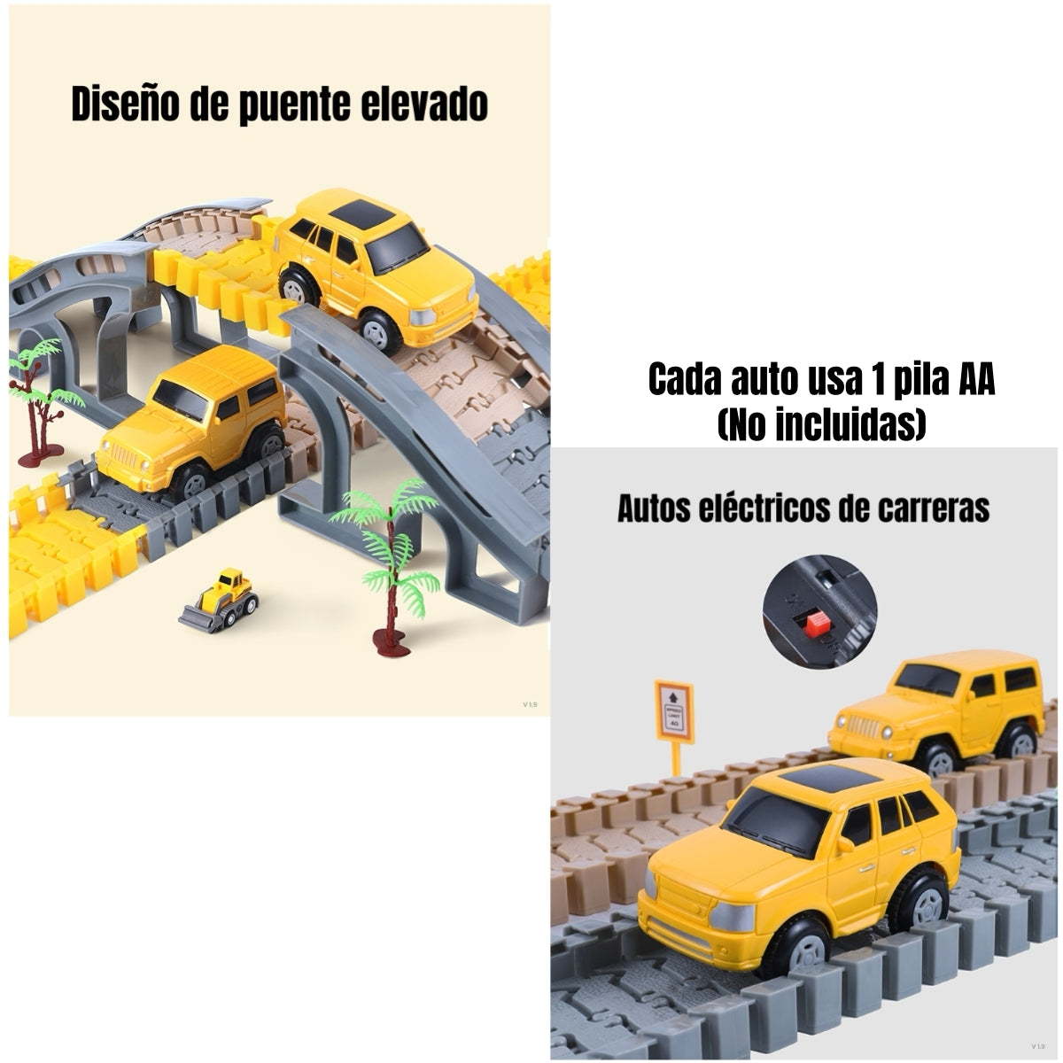Juguete Autopista Eléctrica 249 Piezas TM208 LuBabycas