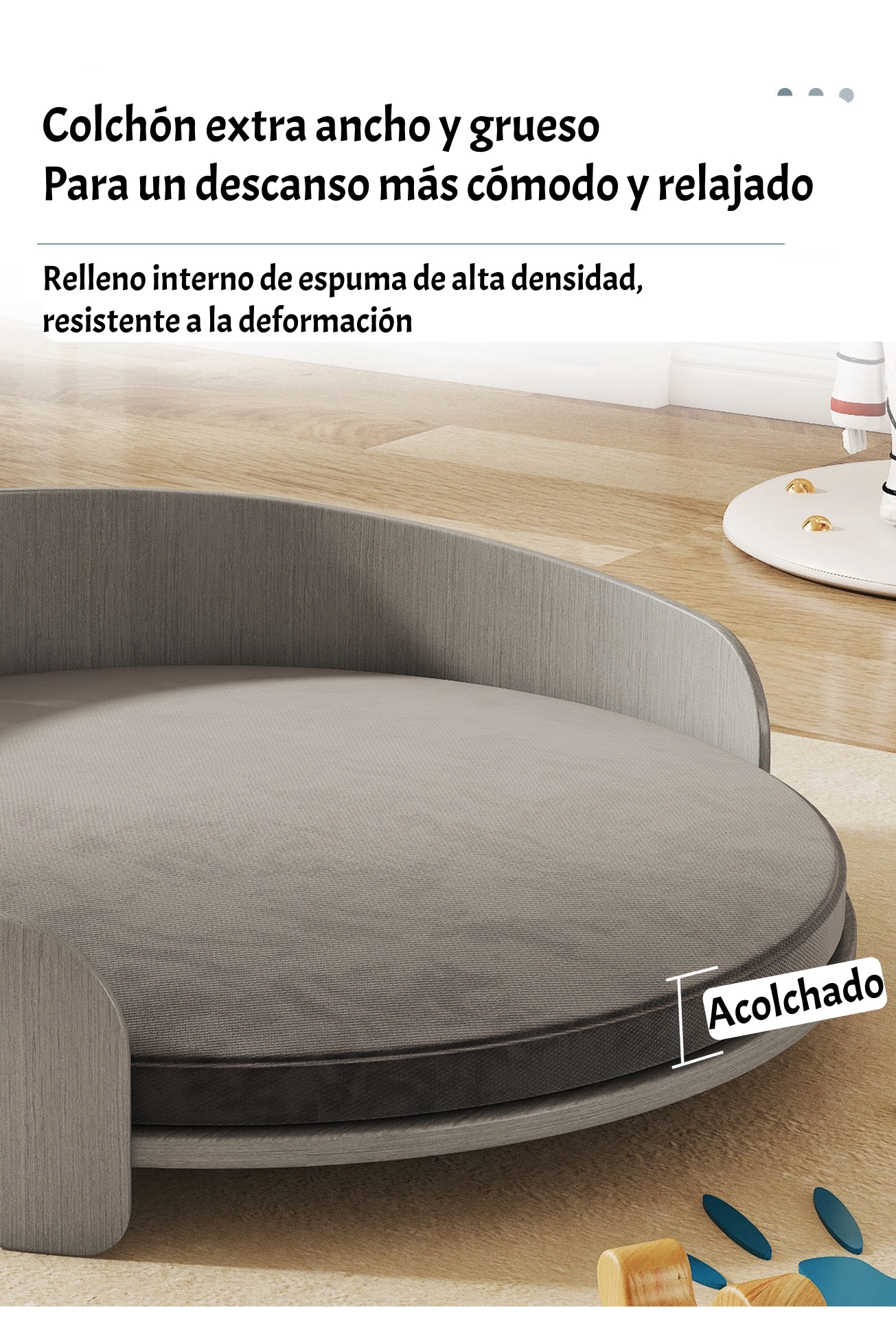 Cama Para Mascotas Madera Colchón 53x53cm Aveo By LuBabycas