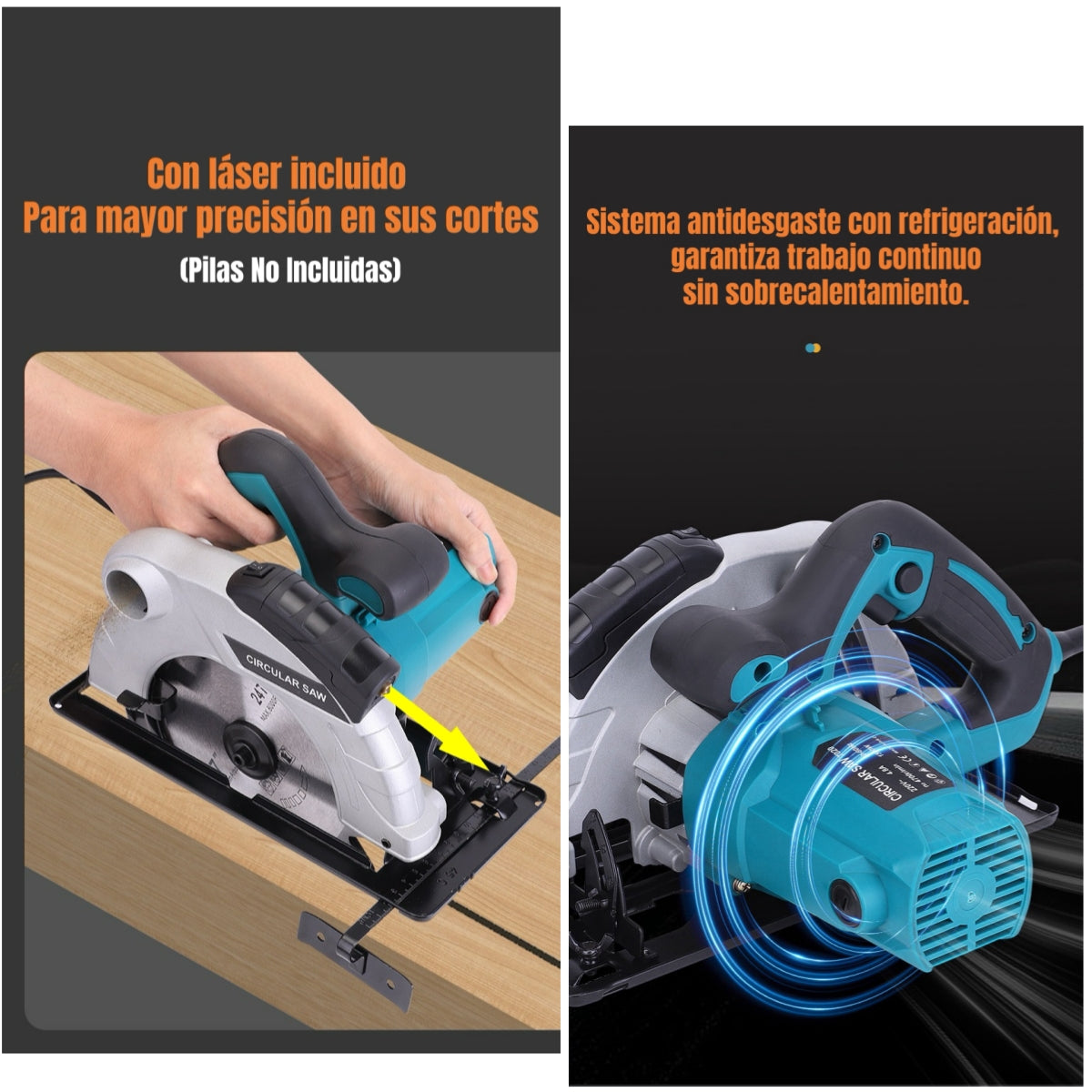 Sierra Circular Eléctrica Con Láser 7-1/4" 1800W G01