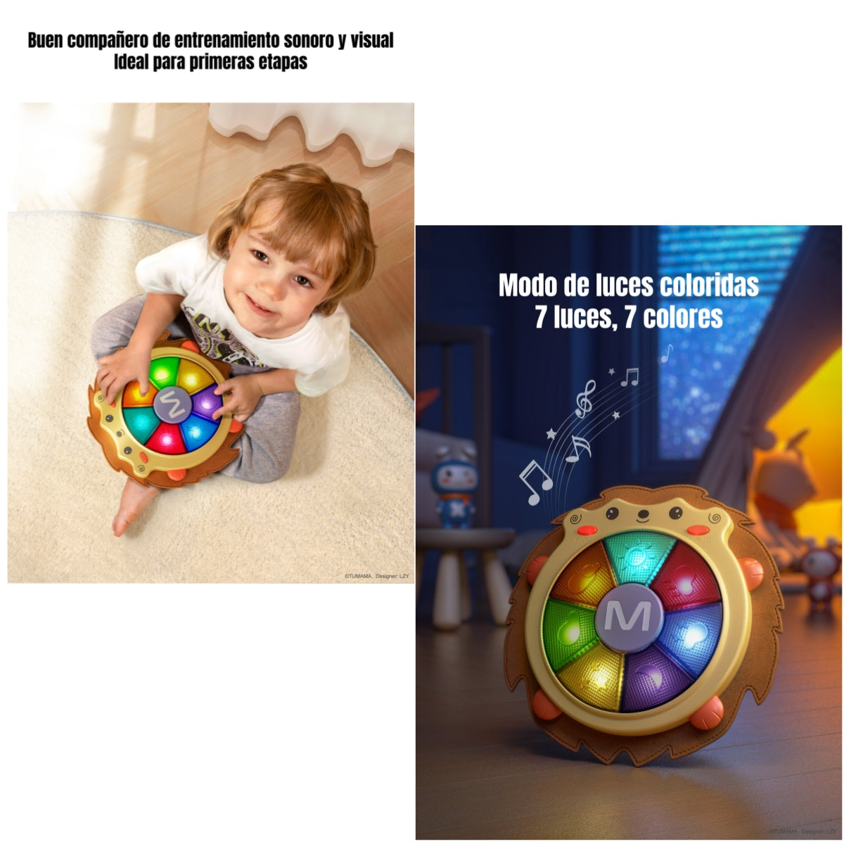 Juguete Sensorial Musical Con Luces 0-6 Años TM139 LuBabycas