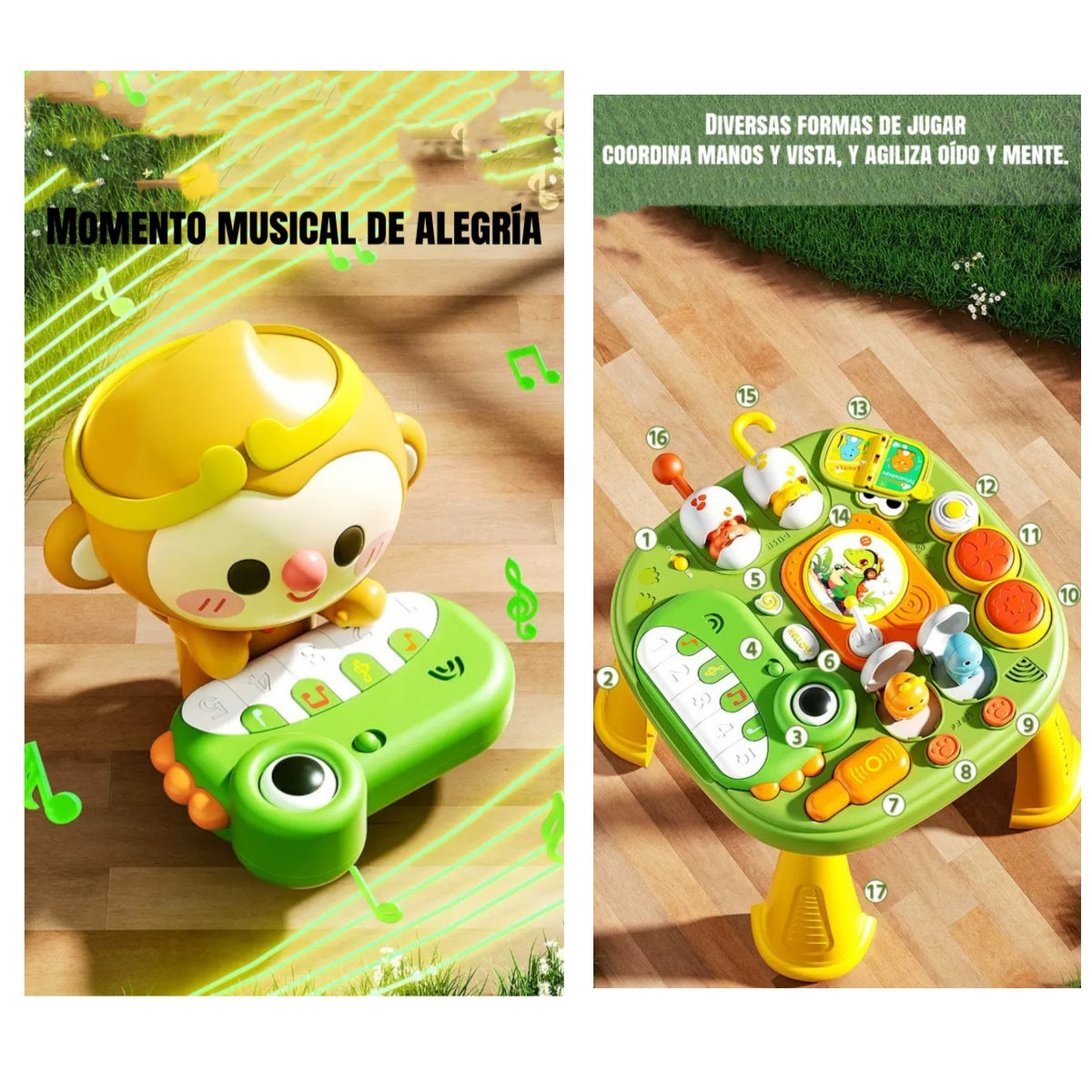 Juguete Mesa De Actividades Musical Con Luces Volt LuBabycas