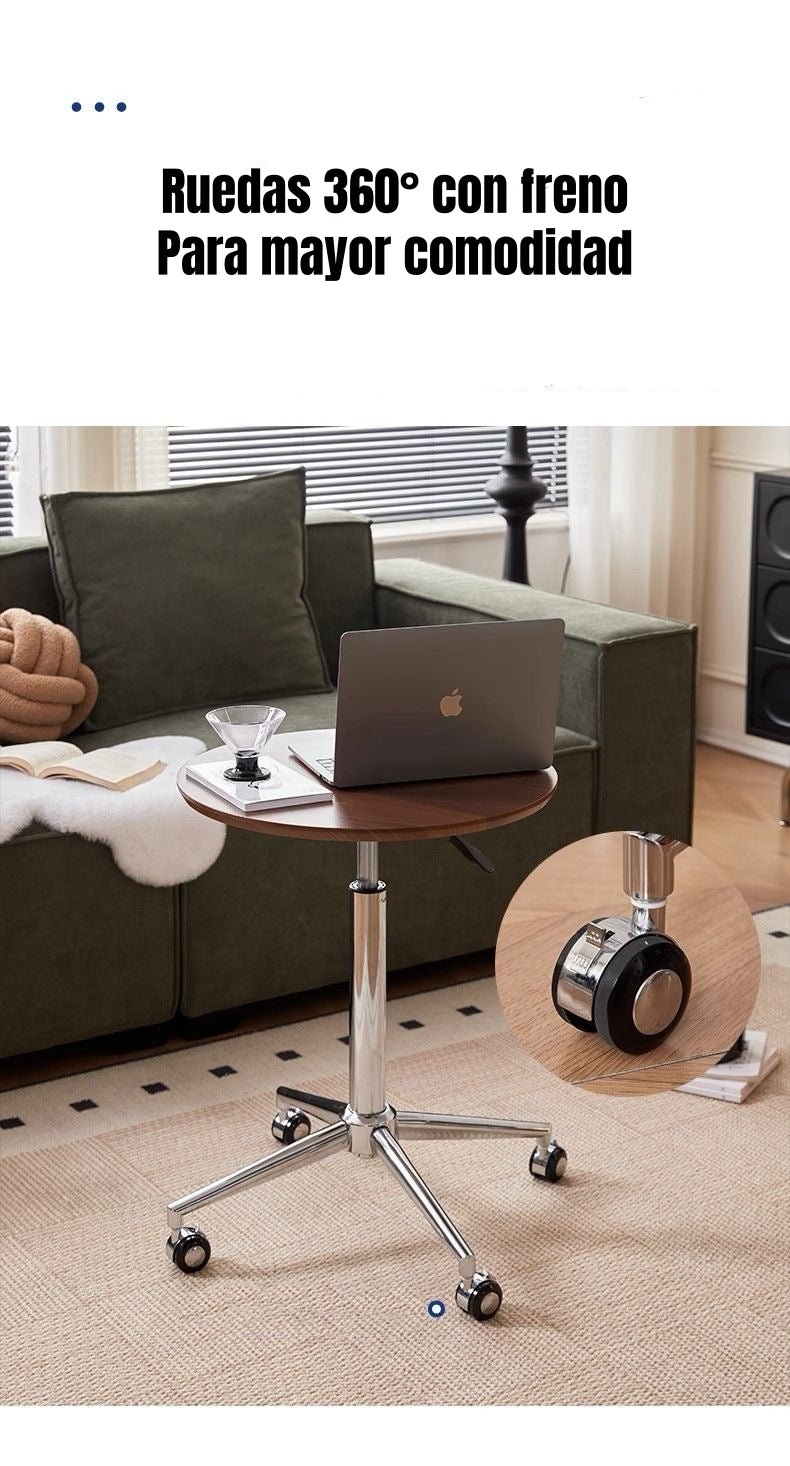 Mesa Lateral Auxiliar Centro Regulable 63-85cm Side Café