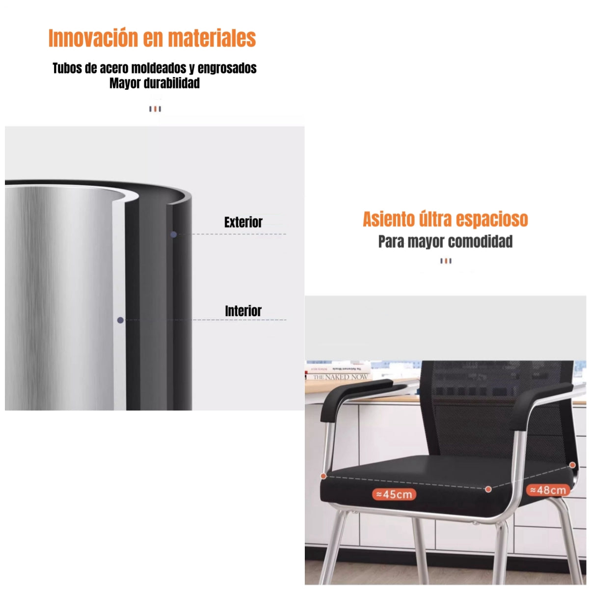 Silla de Escritorio Oficina Flex Negra by LuBabycas