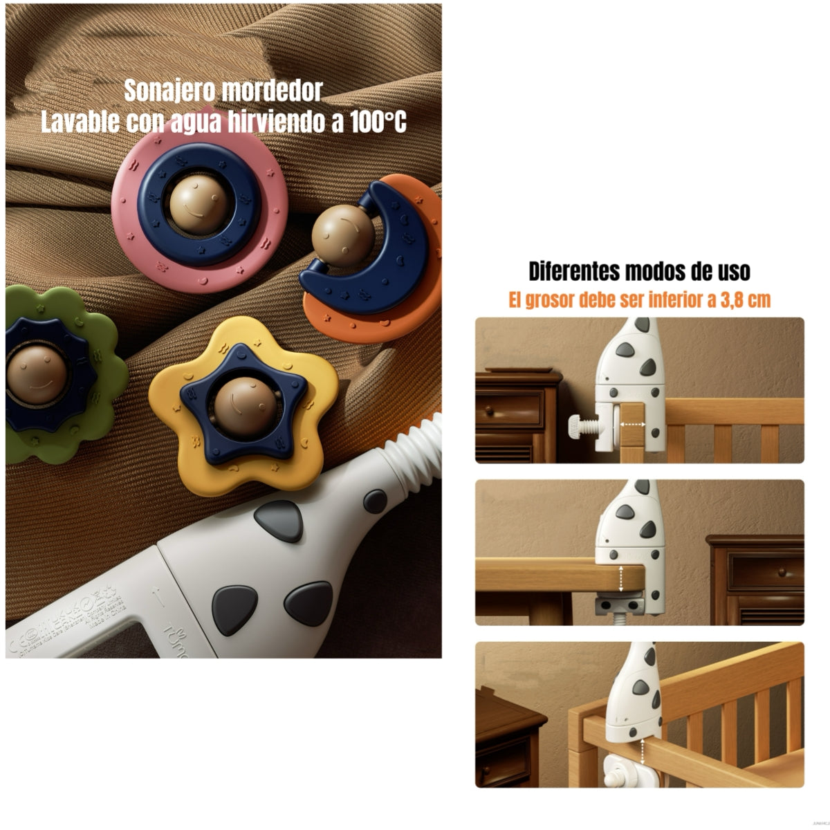 Móvil Y Proyector Luz Espanta Cuco Control TM177 LuBabycas