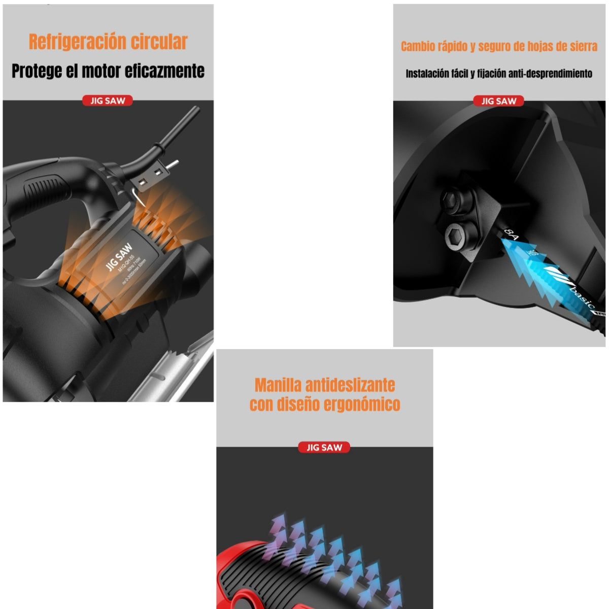 Sierra Caladora 710w 3000rpm 10 Hojas Sierra G03