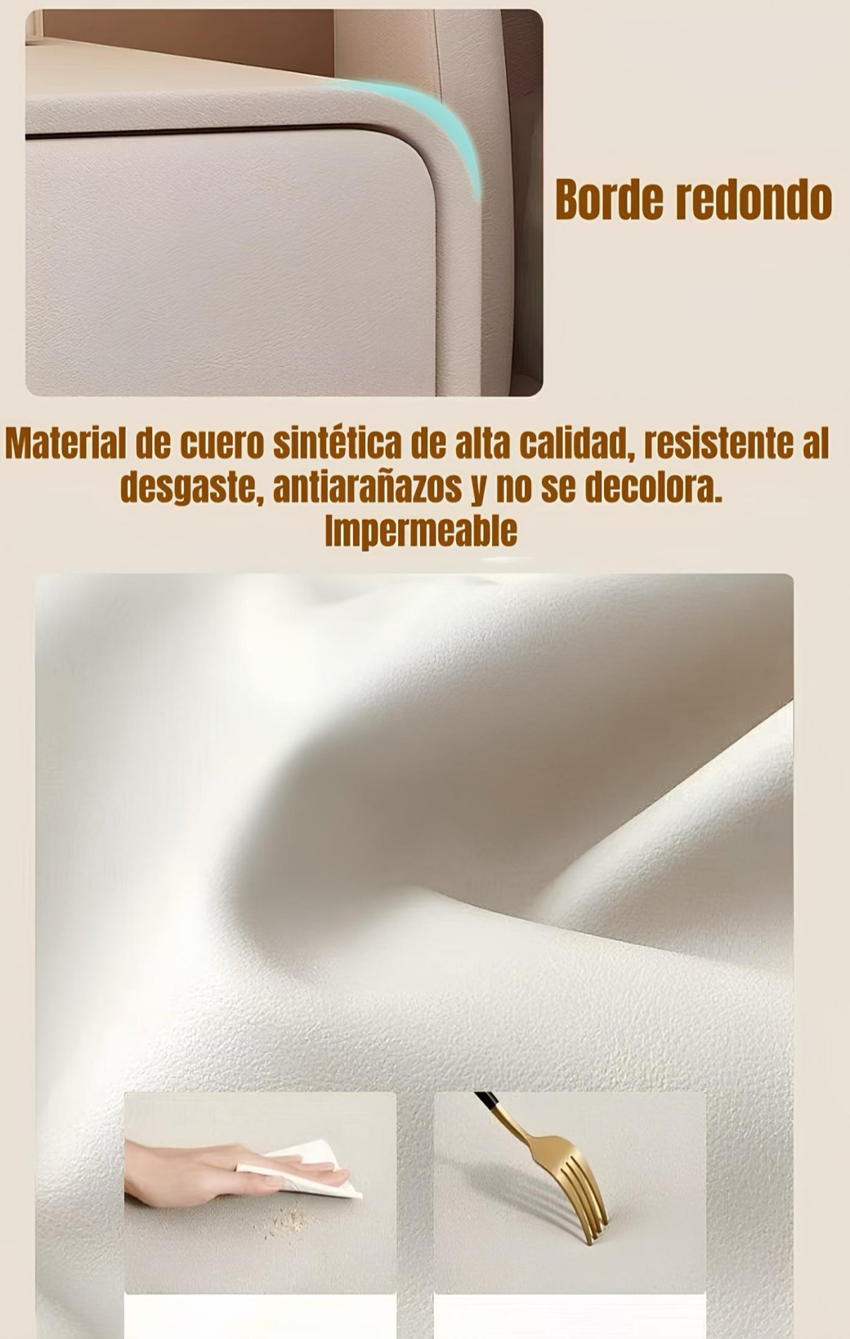 Velador Armado Cuero Sintético Manilla Invisible Model 4