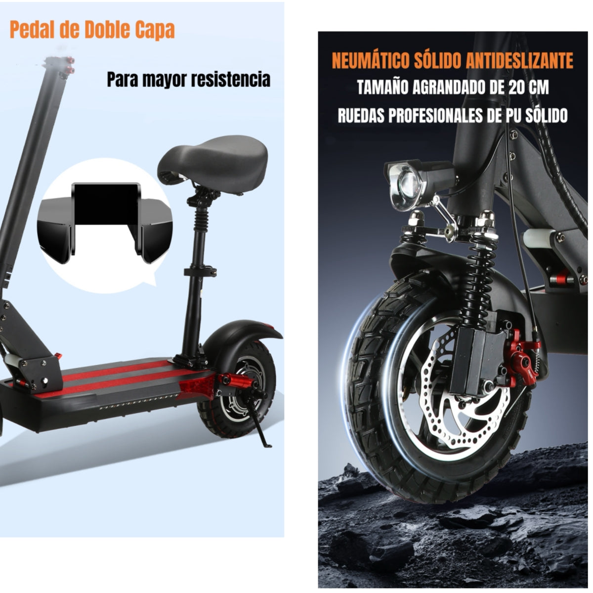 Scooter Adulto Eléctrico 40KM 48V 350W Edge Negro