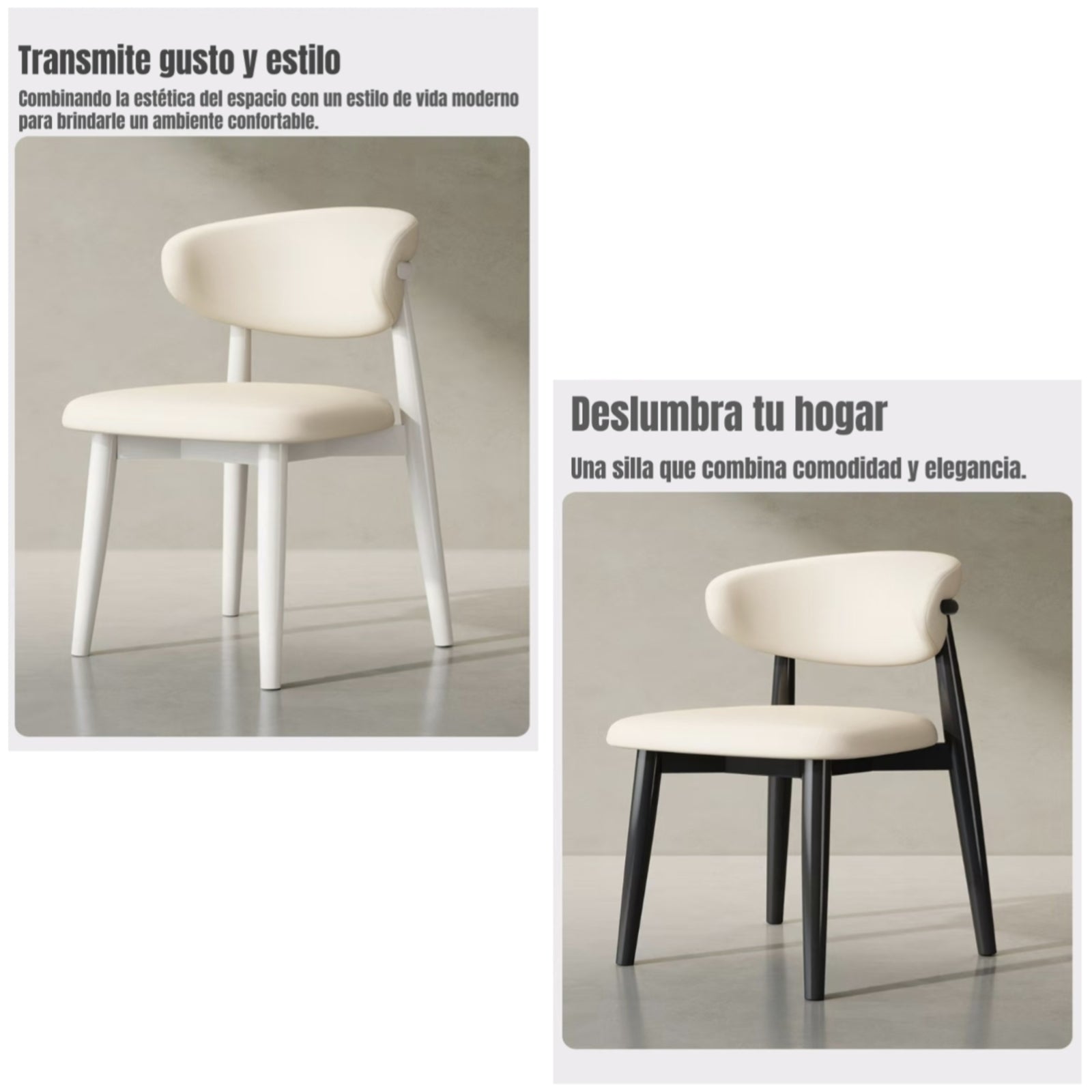 Pack 4 Sillas de Comedor Madera Café Ankara