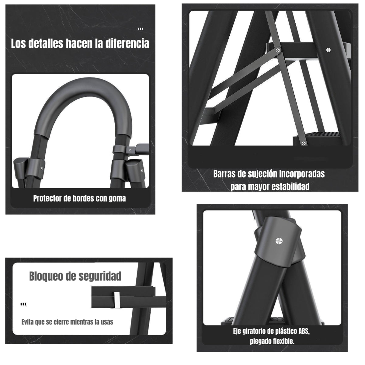 Escalera De Acero Plegable Con 4 Escalones By LuBabycas