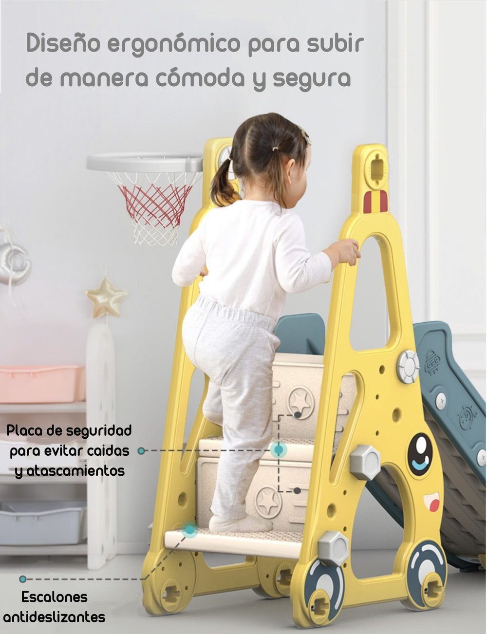 Resbalín Columpio 3 En 1 Lubabycas Amarillo