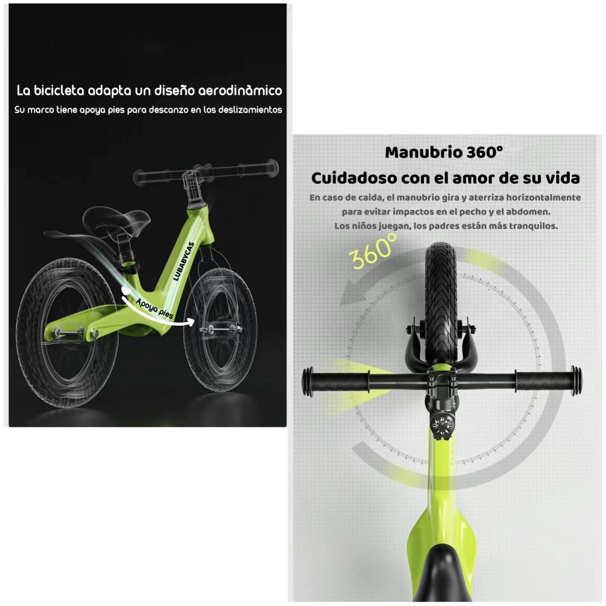 Bicicleta De Equilibrio 3-8 Años Aro 14 Rosada LuBabycas