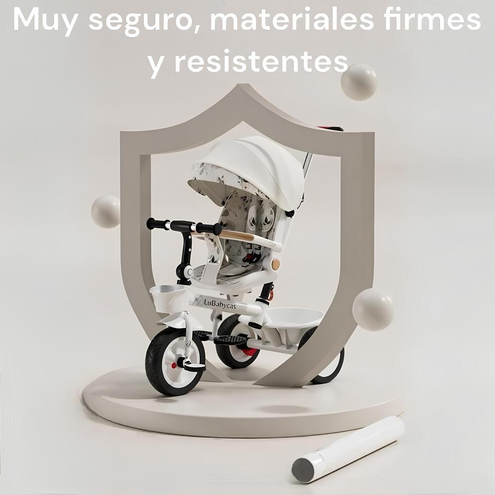 Triciclo LuBabycas 360° Multiposiciones con Mesita Negro
