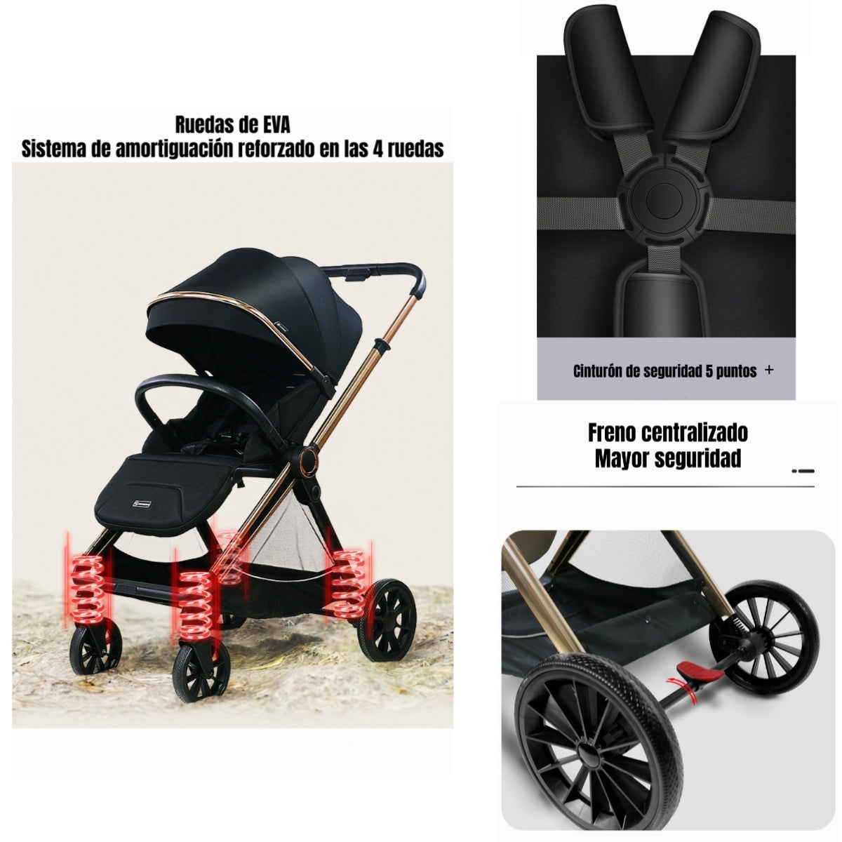 Coche De Paseo 0-4 Años Aluminio Gris Beyond By LuBabycas