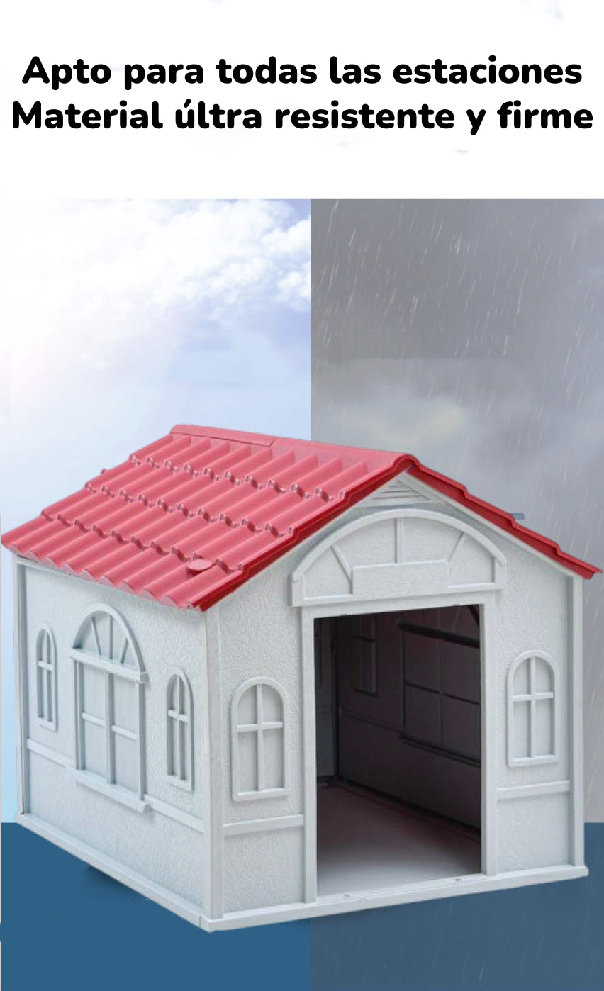 Casa De Perro Mascota Exterior Grande 98cm Roja By LuBabycas
