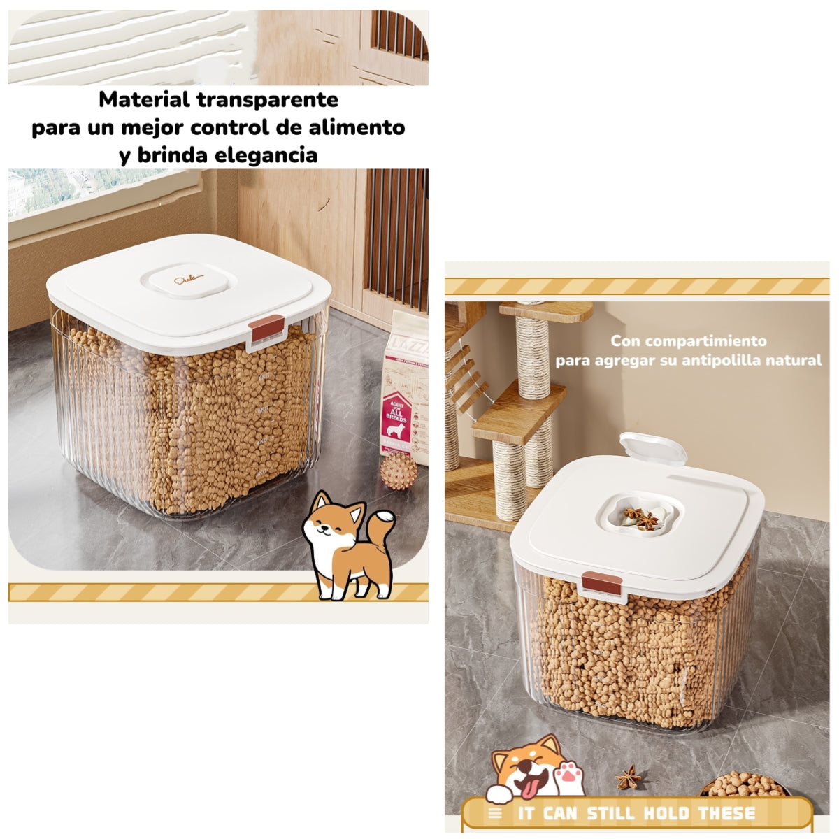 Contenedor De Alimentos Para Mascotas 30KG By LuBabycas