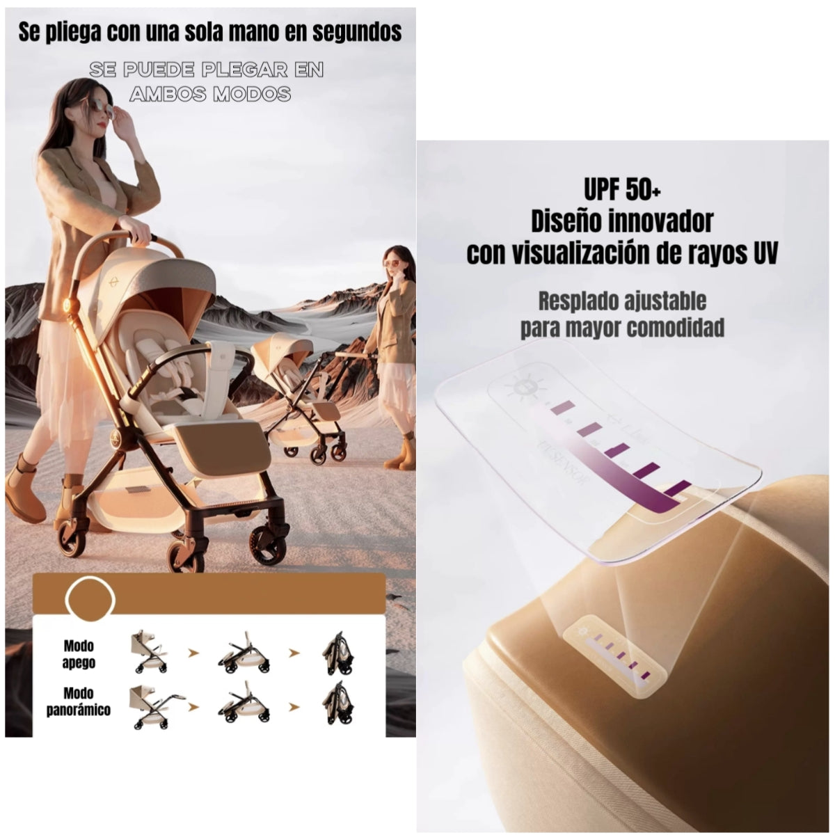 Coche De Paseo Reversible Nueva Tecnología Elittle E7 By LuBabycas