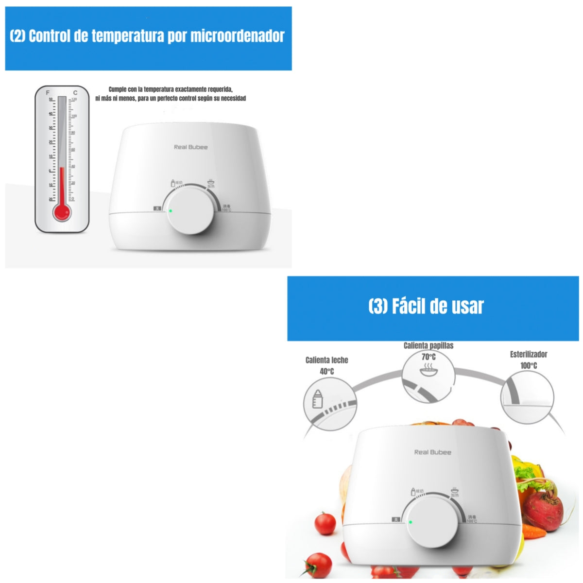 Calentador de Mamaderas Doble 3 En 1 By LuBabycas