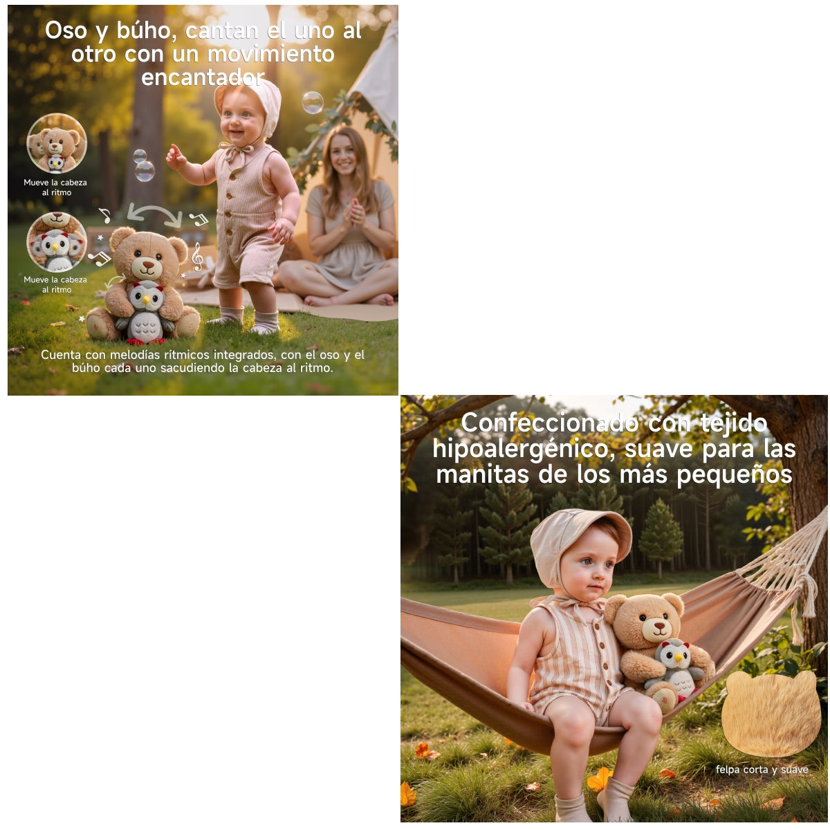Peluche Interactivo Oso Musical Grabación JP008 LuBabycas