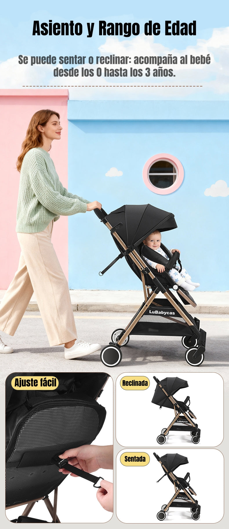 Coche De Paseo Últra Liviano 0-3 Años GTS LuBabycas