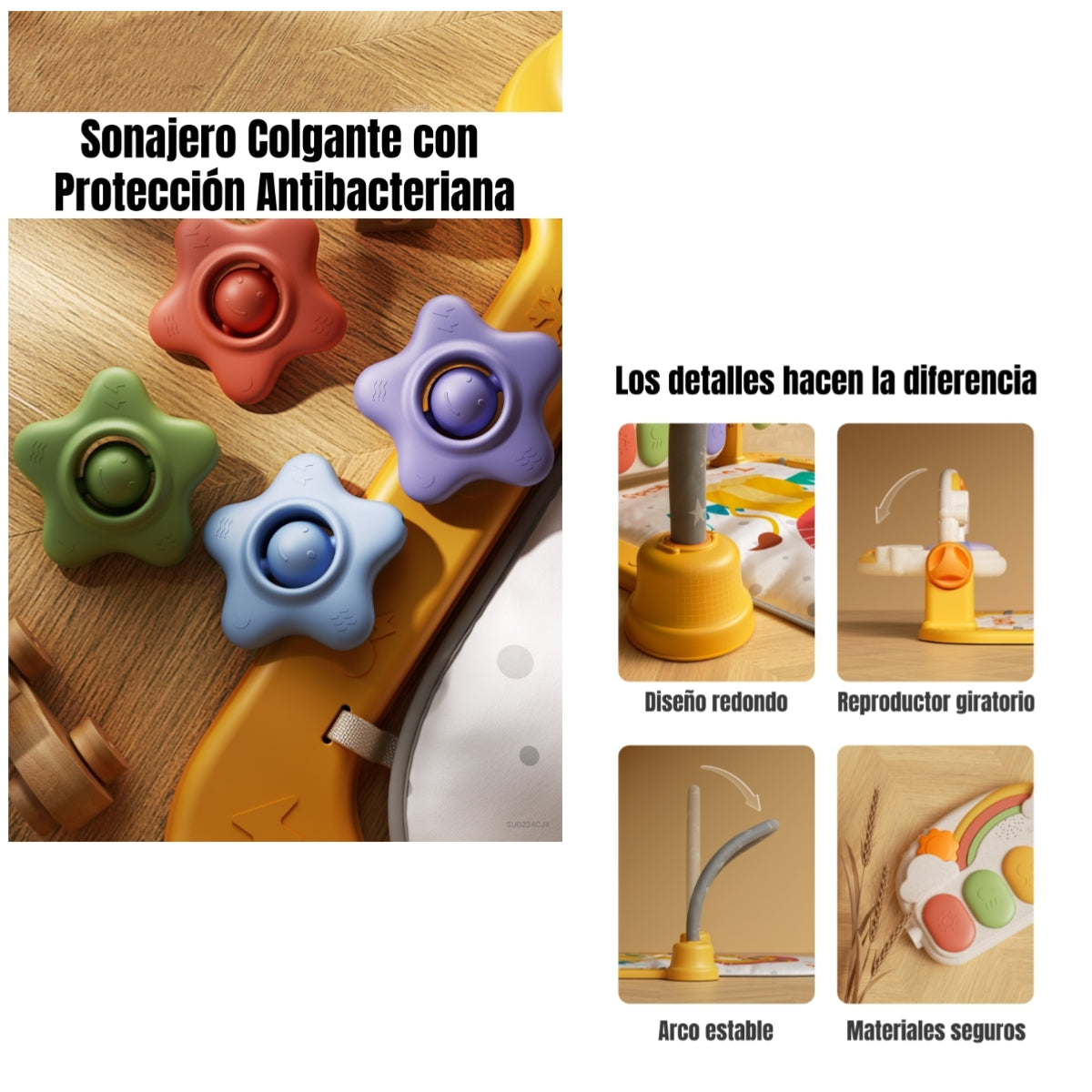 Gimnasio Musical Piano Con Bluetooth 3 En 1 TM243 LuBabycas