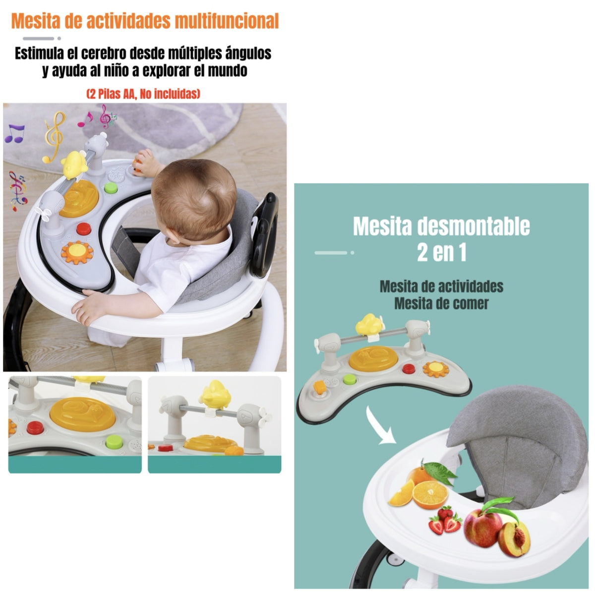 Andador Caminador 4 En 1 Aita Con Manilla LuBabycas