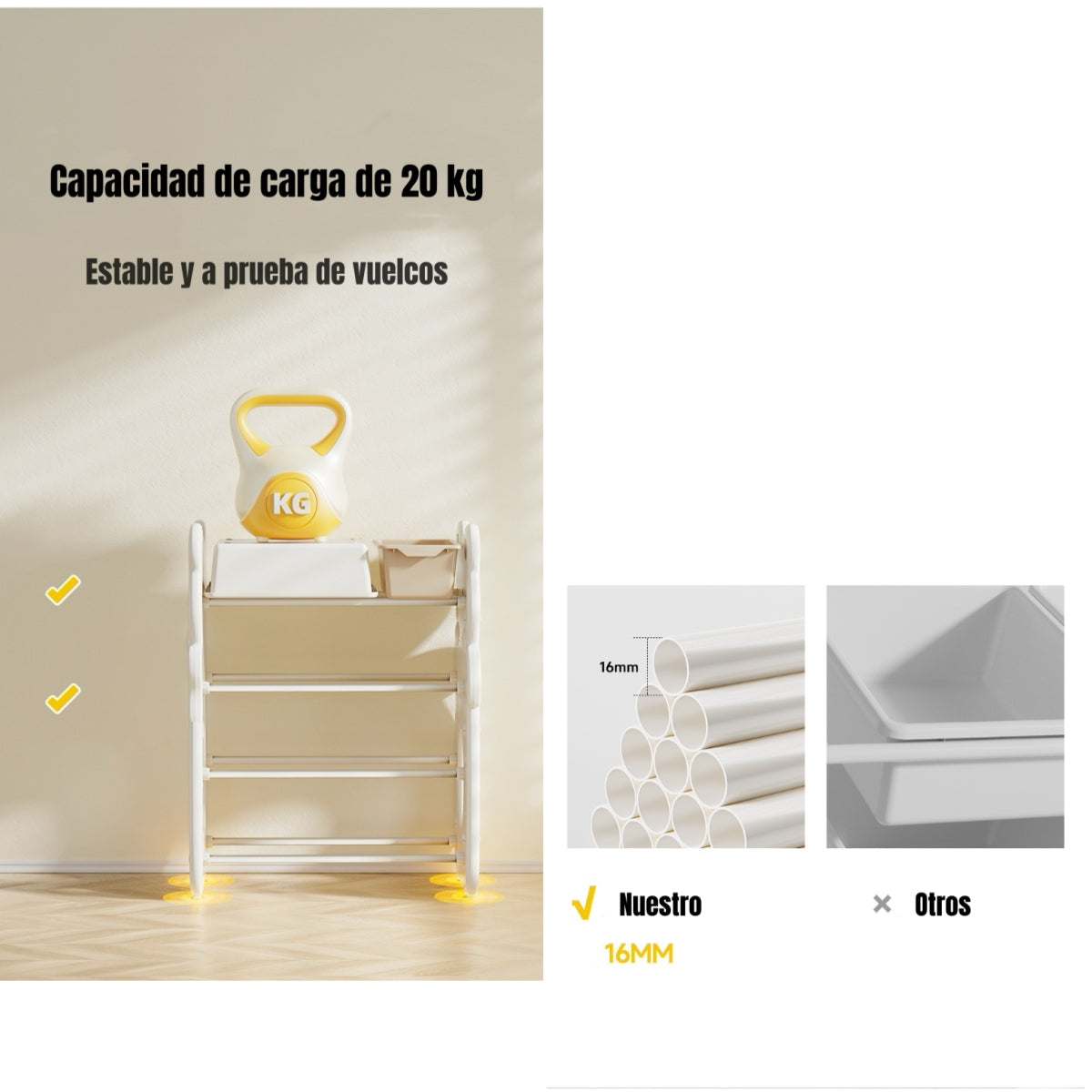 Estante Infantil Organizador De Juguetes Peace LuBabycas