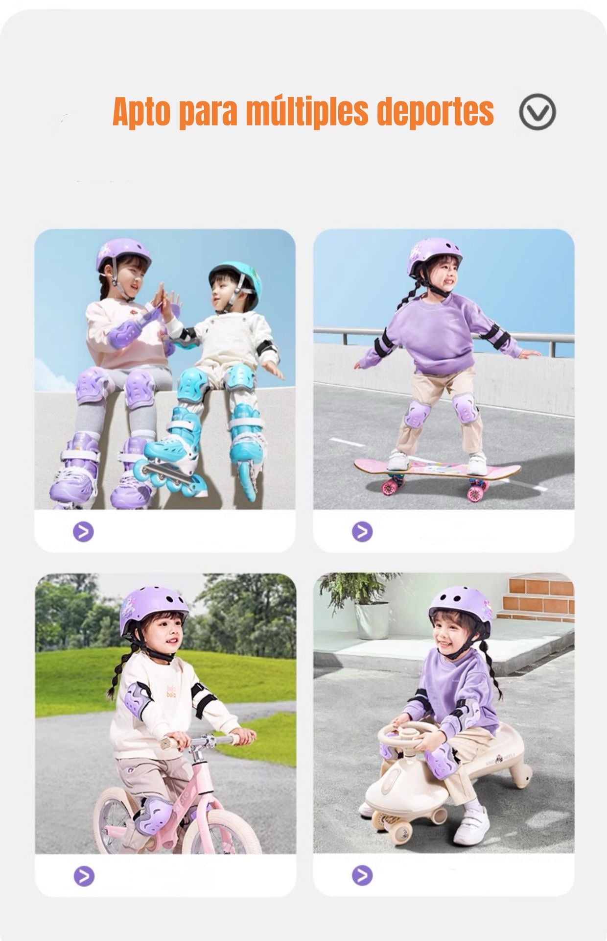 Set Protección Infantil 6 PCS Coderas Rodilleras Muñequeras