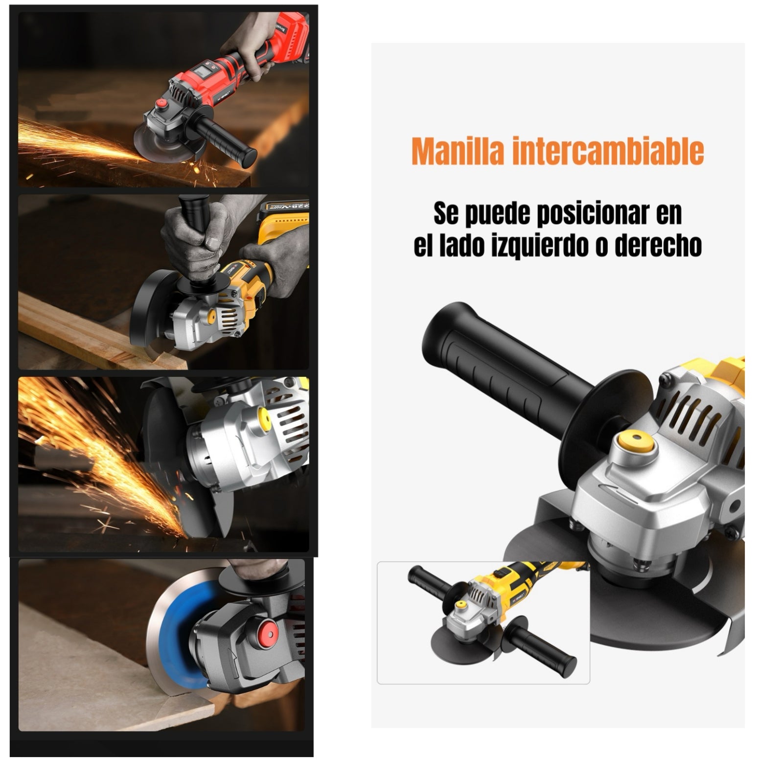 Esmeril Inalámbrico Con 2 Baterías 21V E01