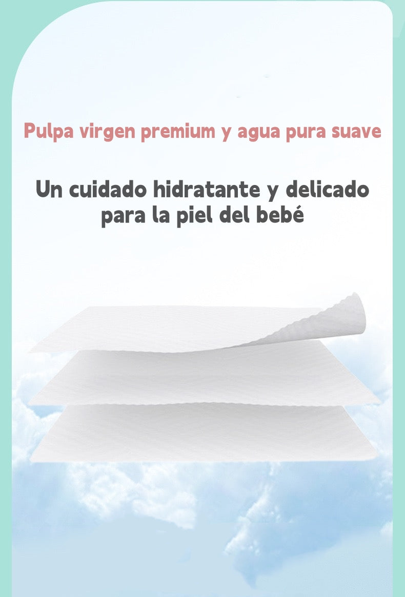 Toallitas Húmedas Con Tapa Pack 6x80 Unidades LuBabycas