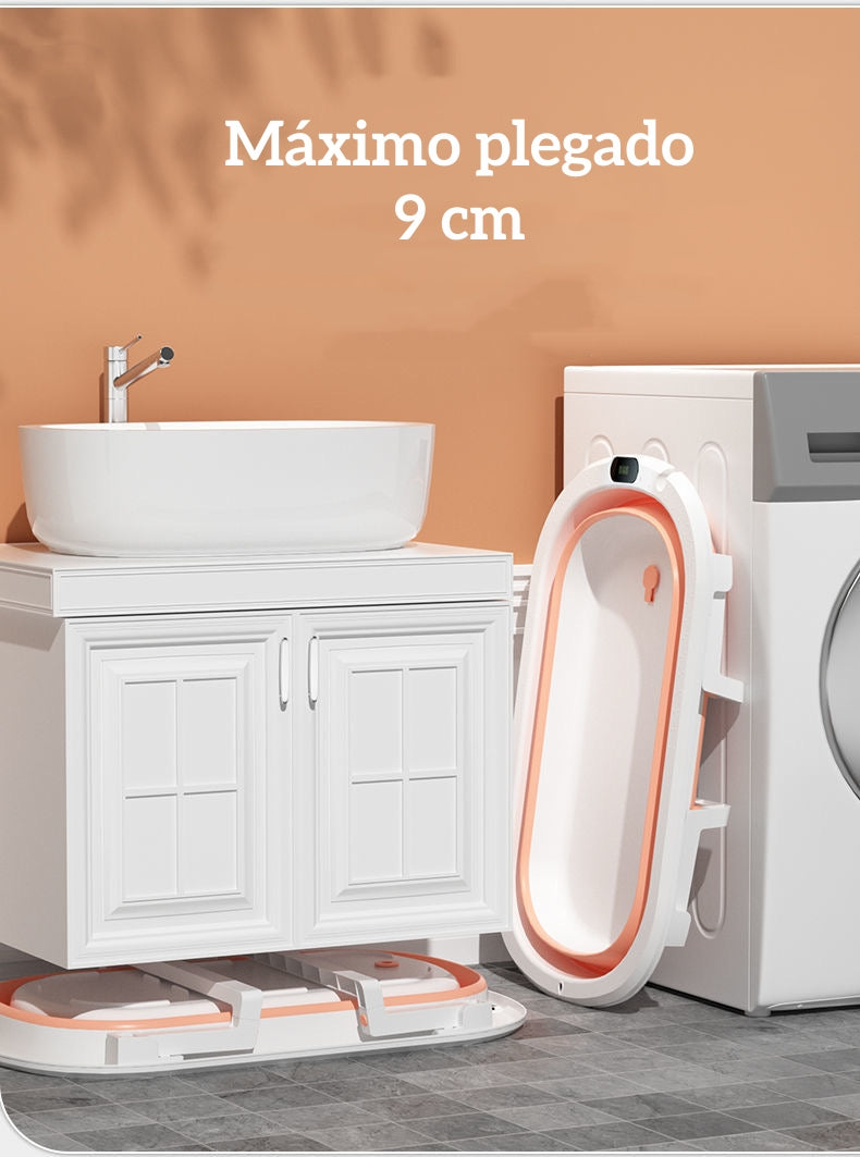 Bañera Plegable Con Cojín Y Más Accesorios Azul Lubabycas