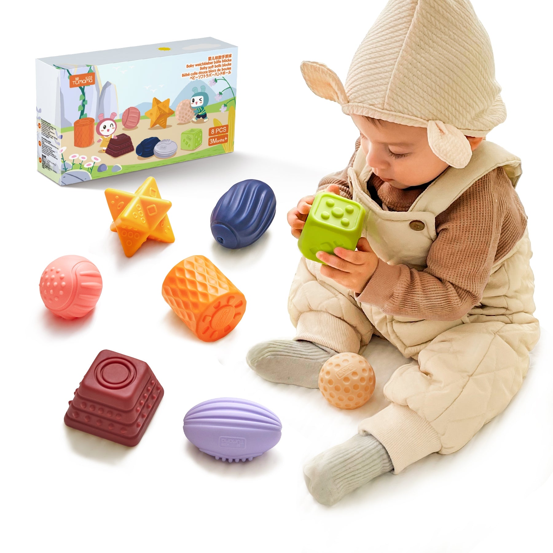 Juguete Sensorial Bloques Pelotas Mordedor TM193 LuBabycas