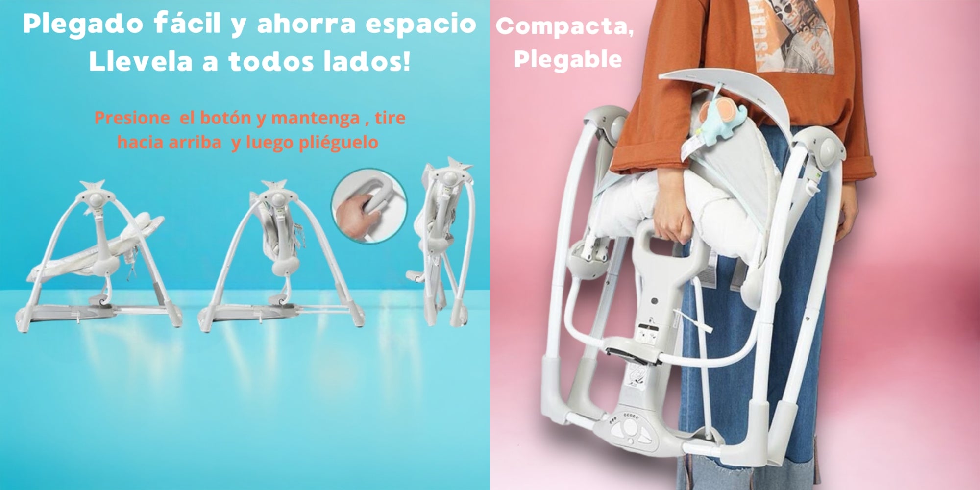 Columpio Mecedora Eléctrico Vibración Ingenuity Lubabycas
