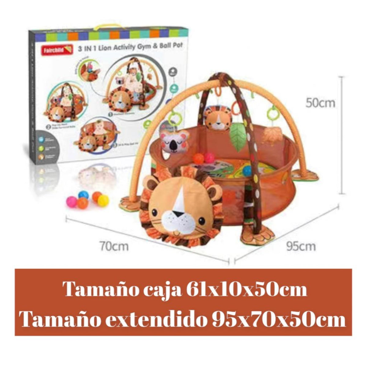 Gimnasio Bebé 3 En 1 Con Pelotitas Lubabycas