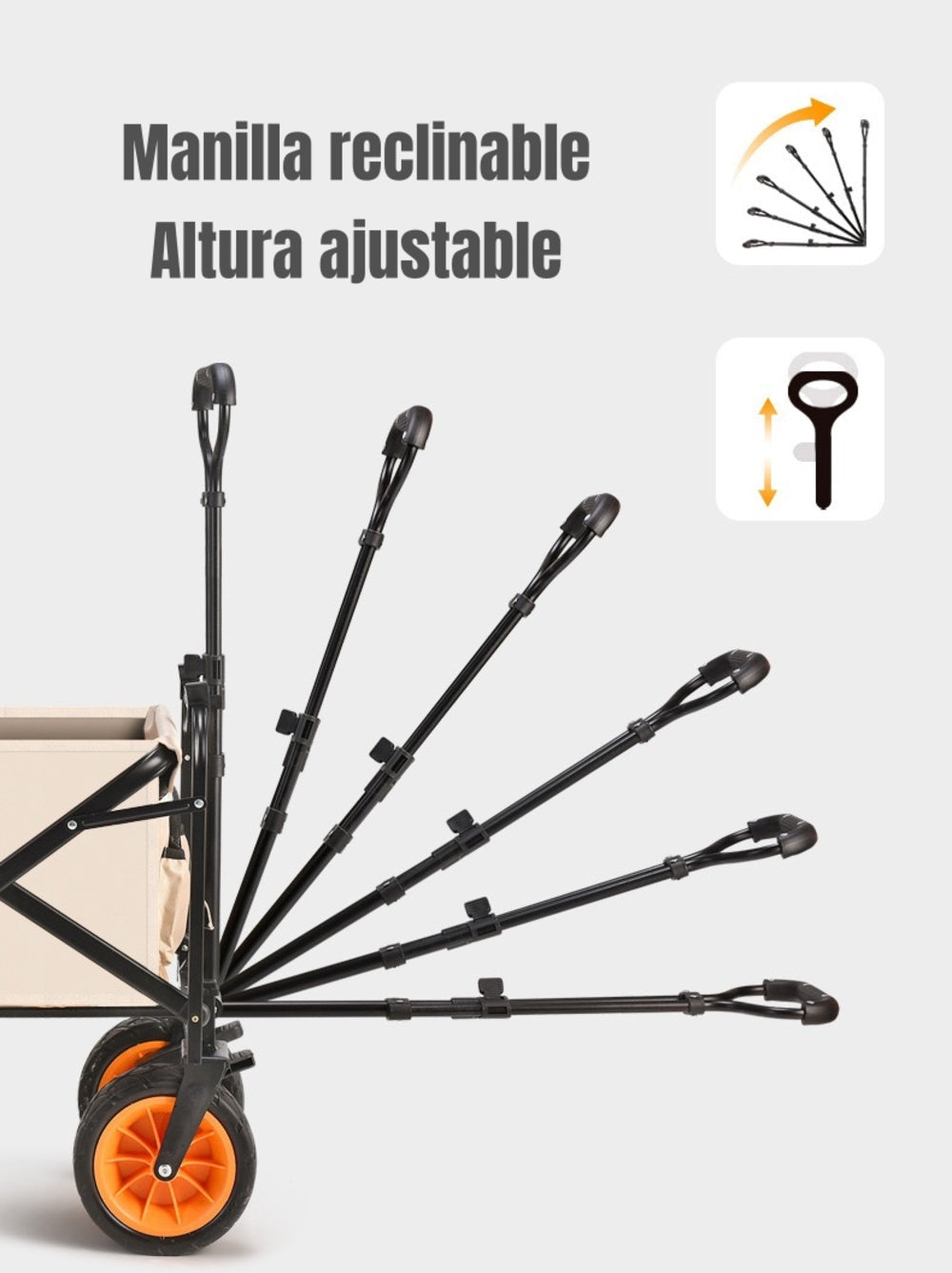 Carrito Para Compras y Camping Plegable Con Frenos Tank