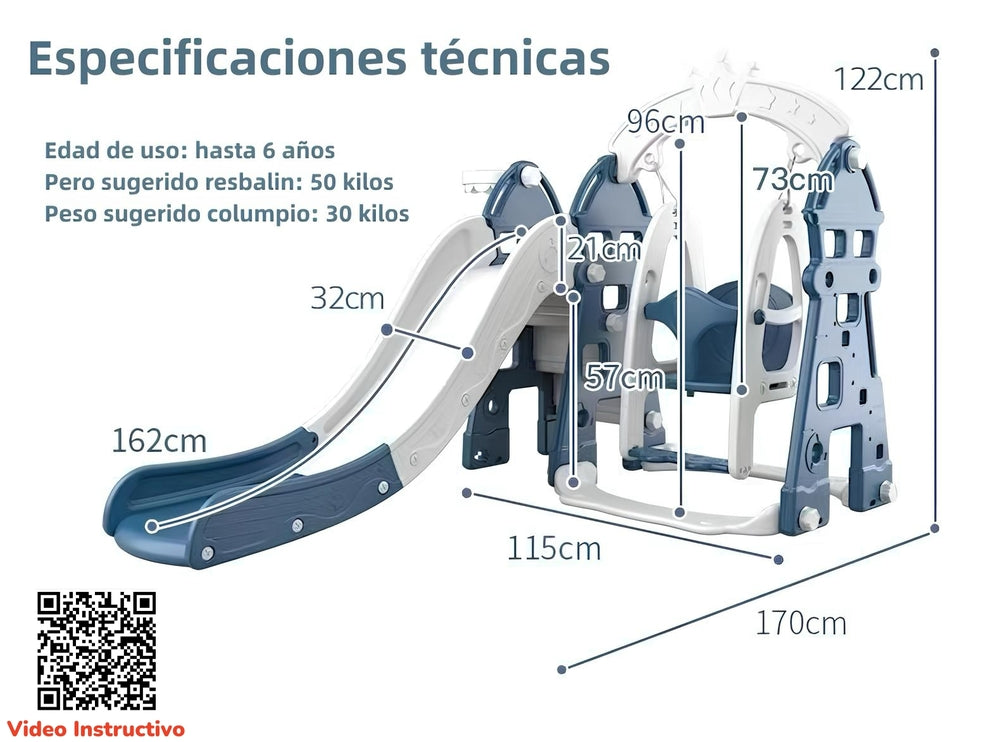 Resbalin Columpio 5 En 1 Con Accesorios Rosado Lubabycas