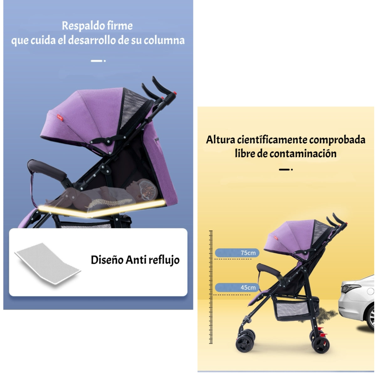 Coche Paseo Liviano Con Posa Vaso Howa Rosado LuBabycas