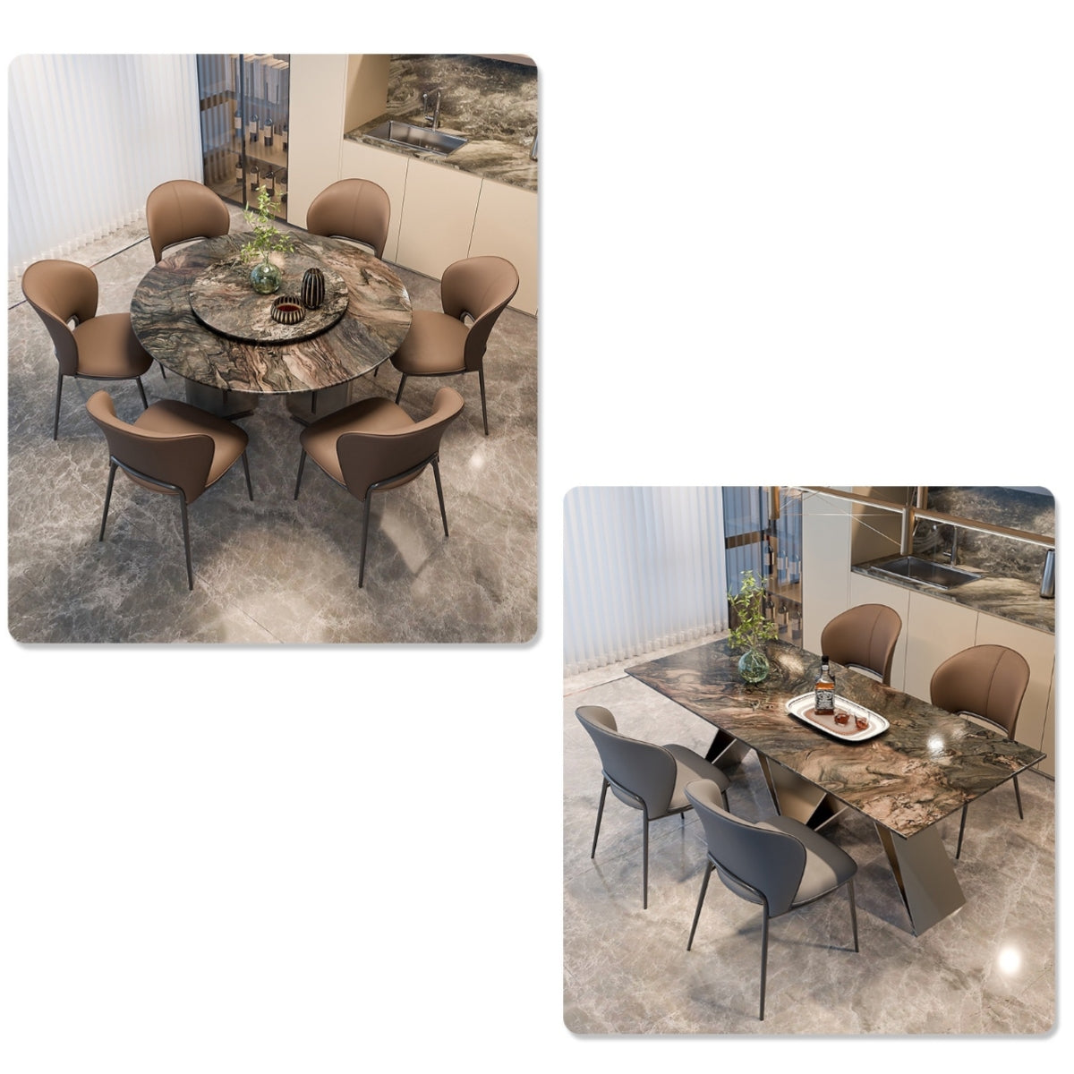 Pack 4 Sillas De Comedor Premium Ecocuero Deli